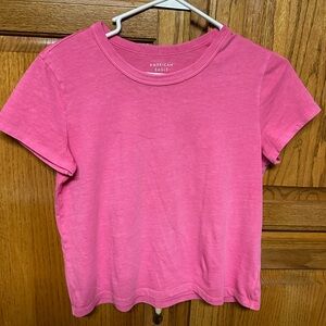 American Eagle cropped t-shirt Small pink